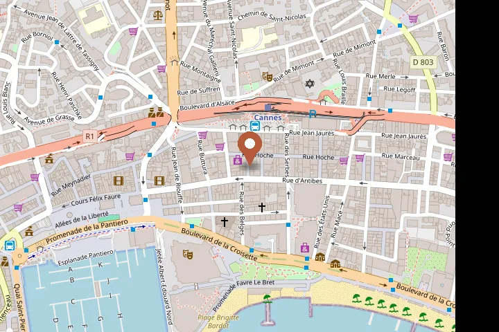 Plan du quartier : Tagliato Fine, 4 rue du Vingt-Quatre-Août, Cannes